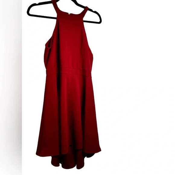 Size Large Almost Famous high neck sexy cut out back maroon red dress - Picture 5 of 6